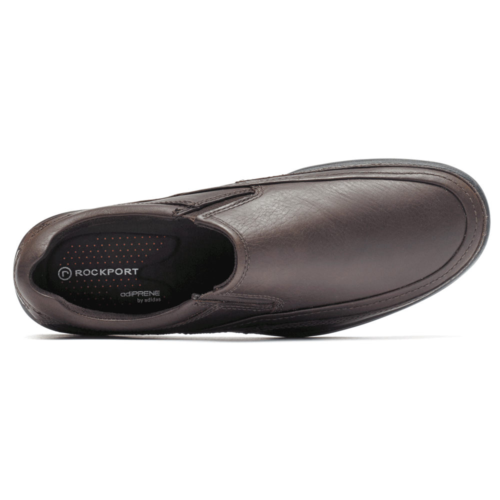 Rockport Mens Barrows Loft Moc - Slip-On Dark Brown - HOF261853